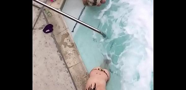  Caught naked girls in the pool.